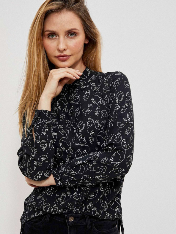 Moodo Crna ženska Moodo košulja s uzorkom