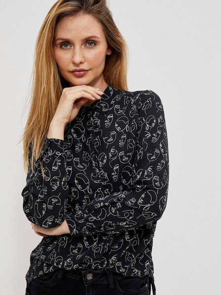 Moodo Crna ženska Moodo košulja s uzorkom