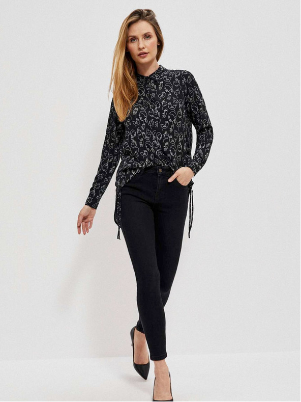 Moodo Crna ženska Moodo košulja s uzorkom