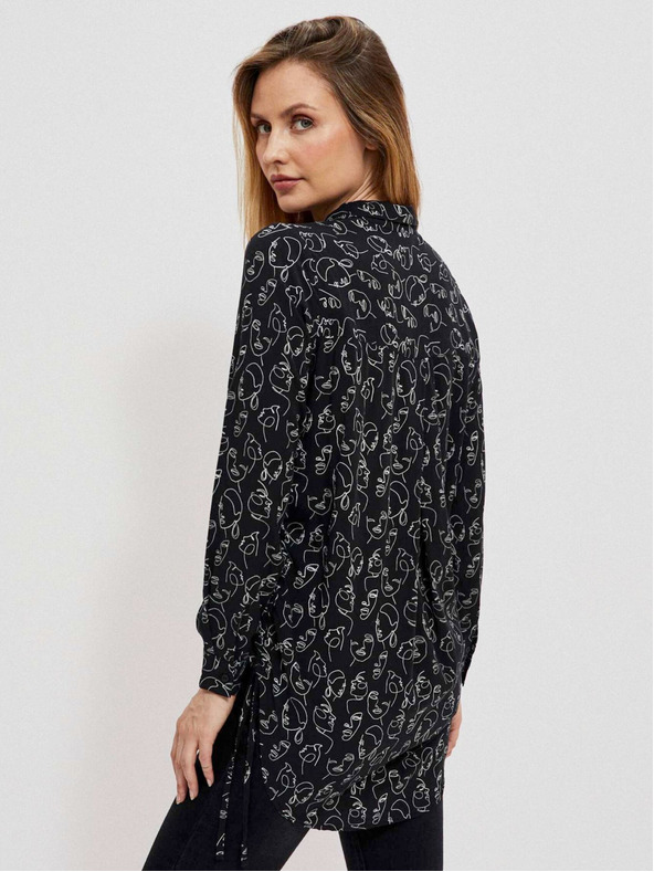 Moodo Crna ženska Moodo košulja s uzorkom