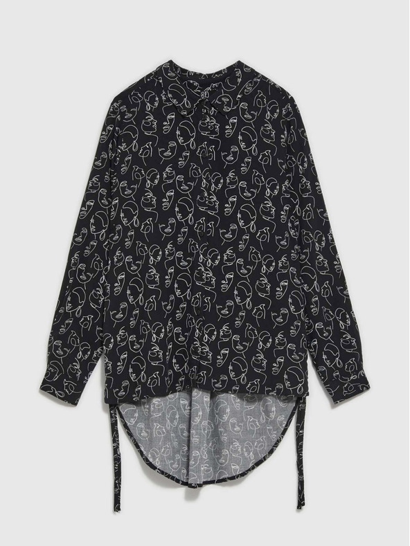 Moodo Crna ženska Moodo košulja s uzorkom