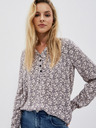 Moodo Bijelo-siva ženska Moodo košulja s uzorkom