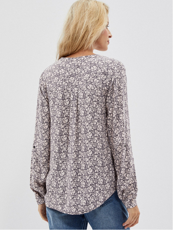 Moodo Bijelo-siva ženska Moodo košulja s uzorkom