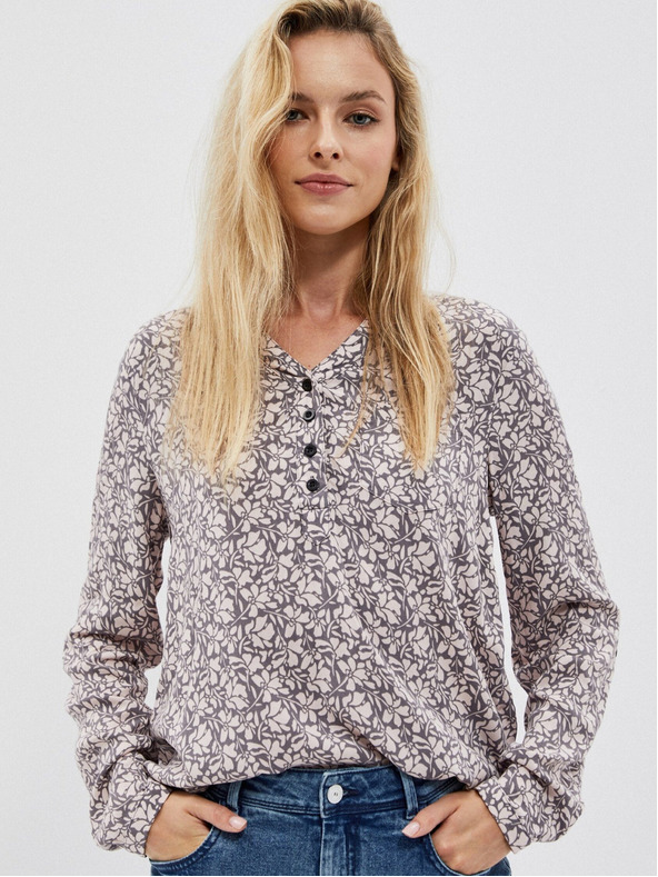 Moodo Bijelo-siva ženska Moodo košulja s uzorkom