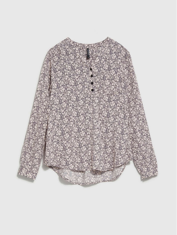 Moodo Bijelo-siva ženska Moodo košulja s uzorkom