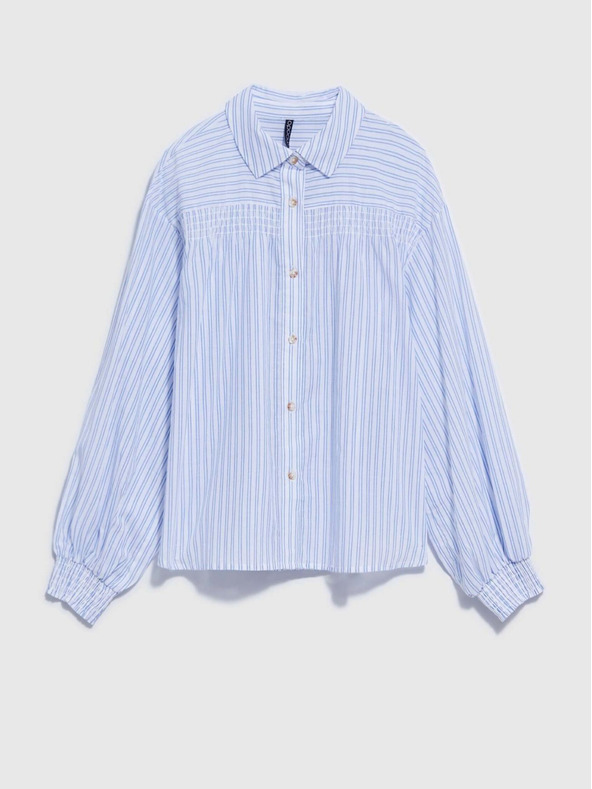 Moodo Moodo bijelo-plava ženska košulja na pruge