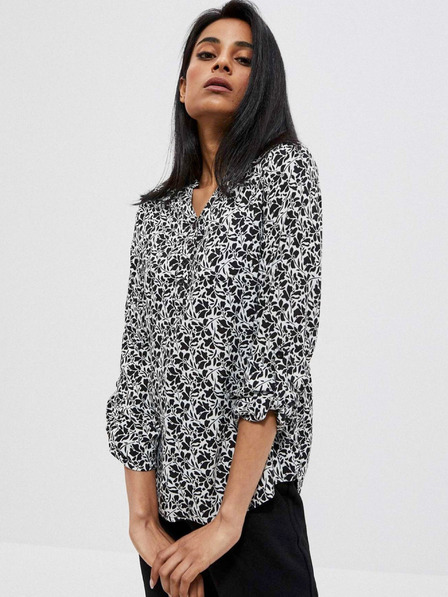 Moodo Bijelo-crna ženska Moodo cvjetna košulja