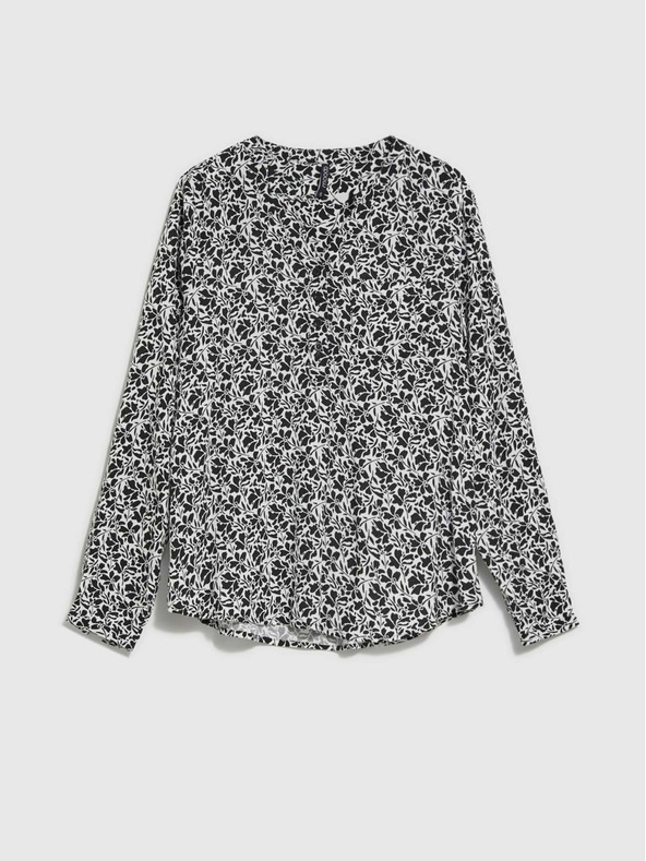 Moodo Bijelo-crna ženska Moodo cvjetna košulja