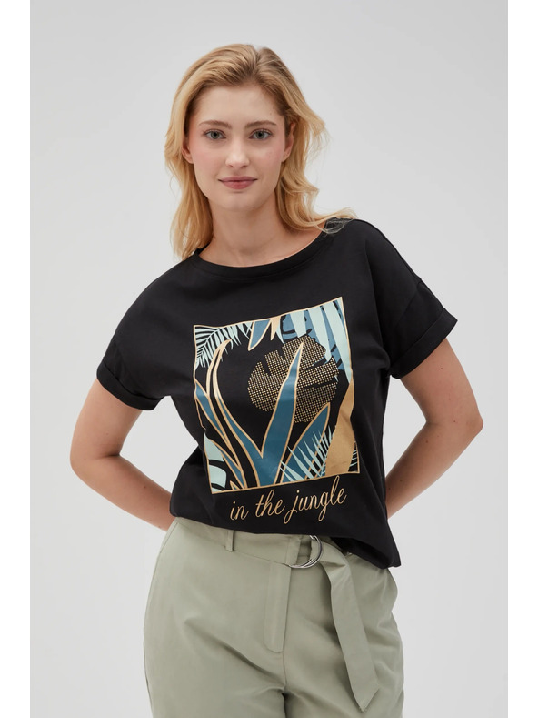 Moodo Ženska crna majica Moodo