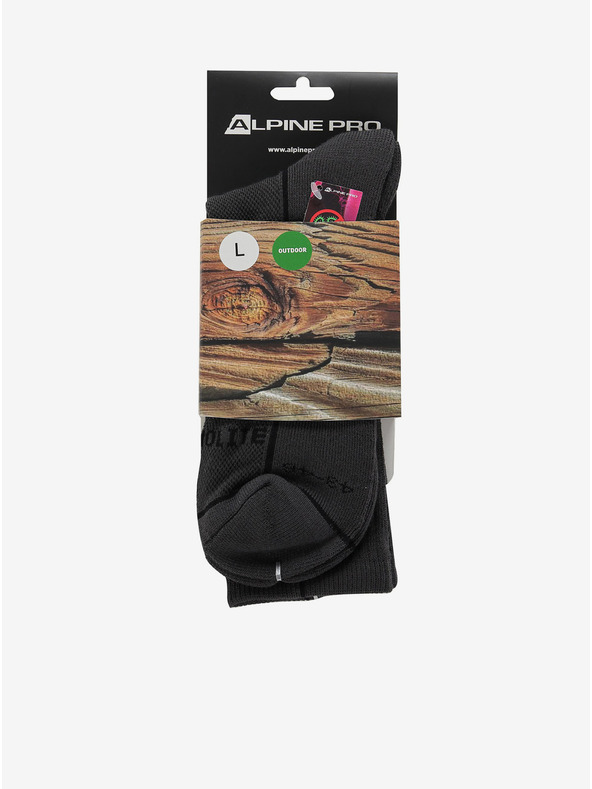 ALPINE PRO Unisex čarape s antibakterijskim tretmanom ALPINE PRO BANFF 2 sive