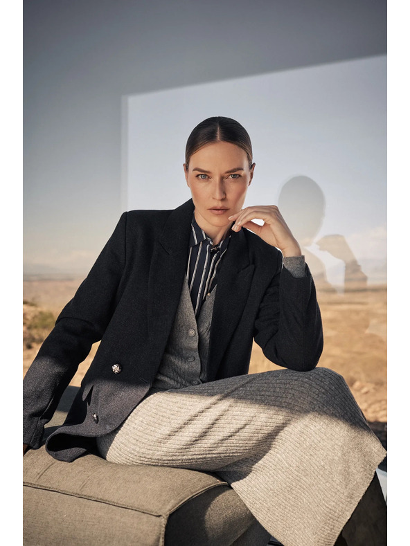 Moodo Moodo tamnoplava ženska jakna