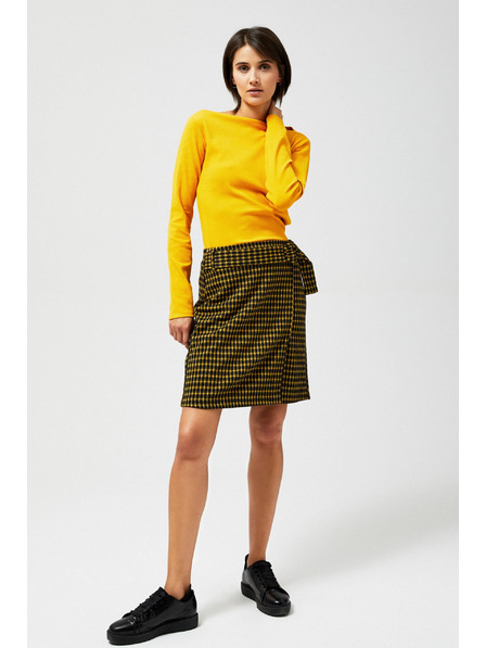 Moodo Crna i žuta kockasta suknja za žene marke Moodo