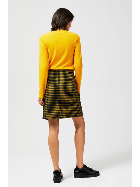 Moodo Crna i žuta kockasta suknja za žene marke Moodo