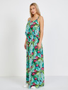 numoco Numoco zelena maxi haljina s uzorkom