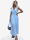 numoco Plisirana haljina sa širokim remenom i dekolteom - svijetlo plava Numoco