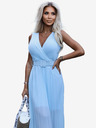 numoco Plisirana haljina sa širokim remenom i dekolteom - svijetlo plava Numoco