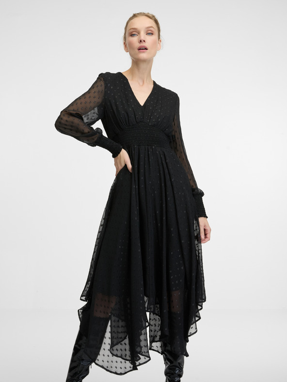 Orsay Crna ženska midi haljina ORSAY