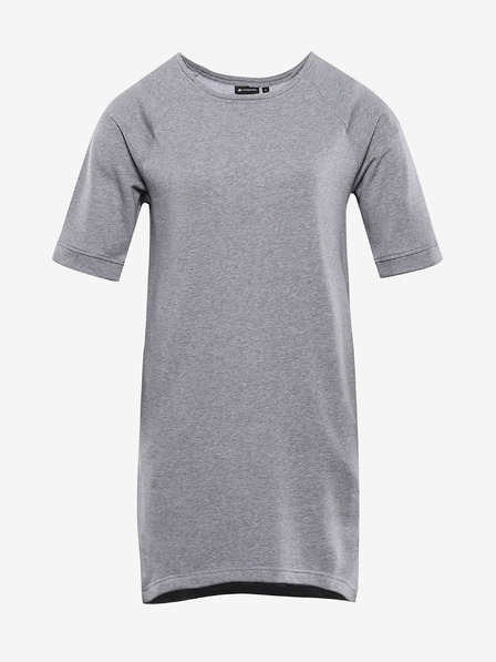 ALPINE PRO Alpine Pro MOLEDA siva ženska pamučna haljina