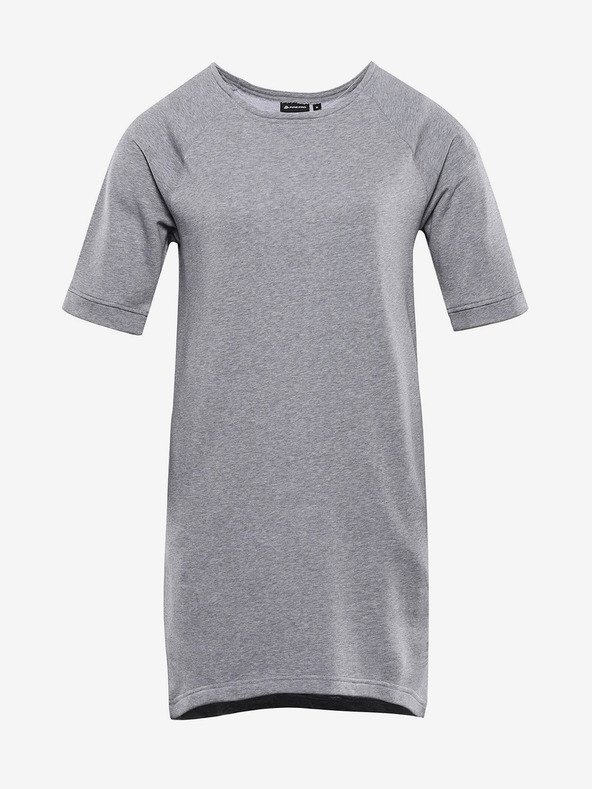 ALPINE PRO Alpine Pro MOLEDA siva ženska pamučna haljina