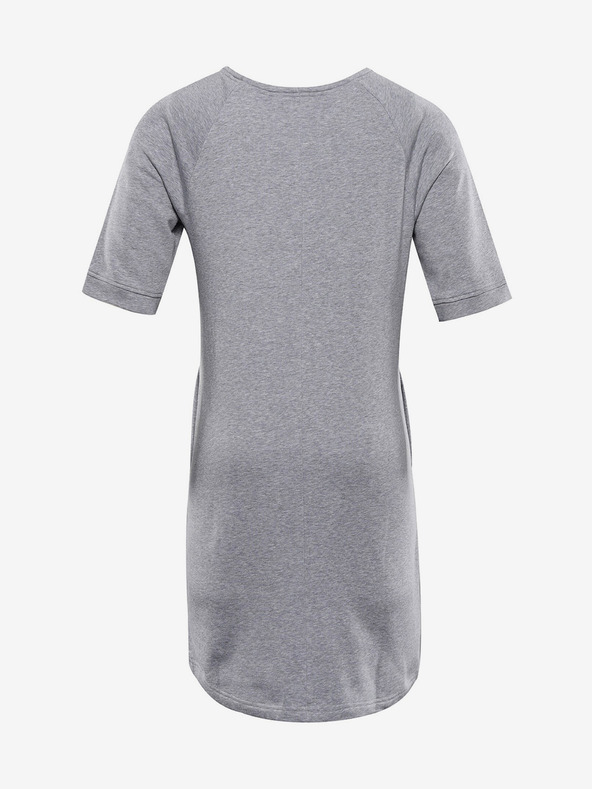 ALPINE PRO Alpine Pro MOLEDA siva ženska pamučna haljina