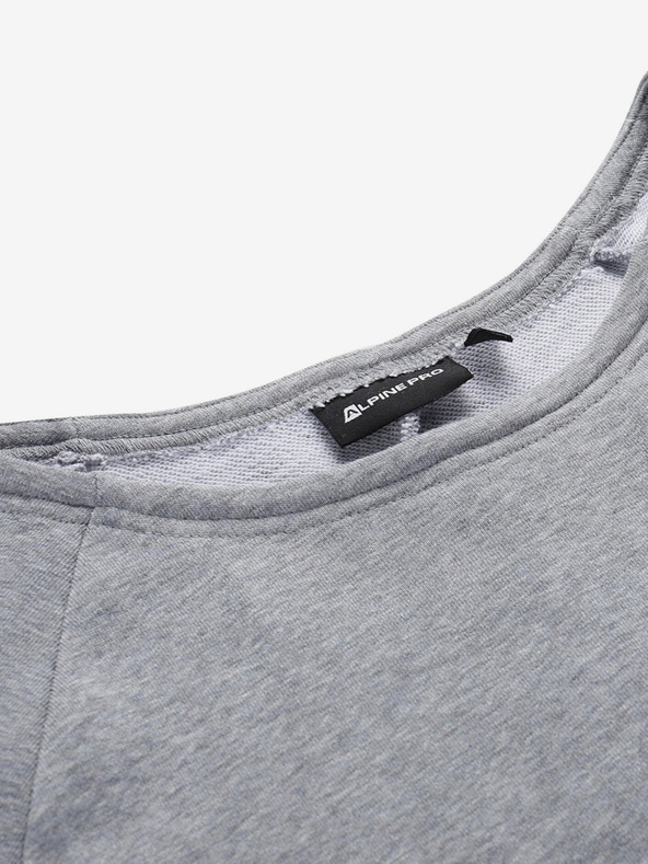 ALPINE PRO Alpine Pro MOLEDA siva ženska pamučna haljina