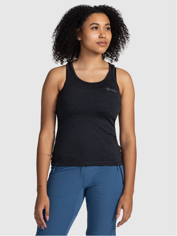 Kilpi Ženska funkcionalna majica bez rukava od merino vune Kilpi MIRIEN-W Tamno siva