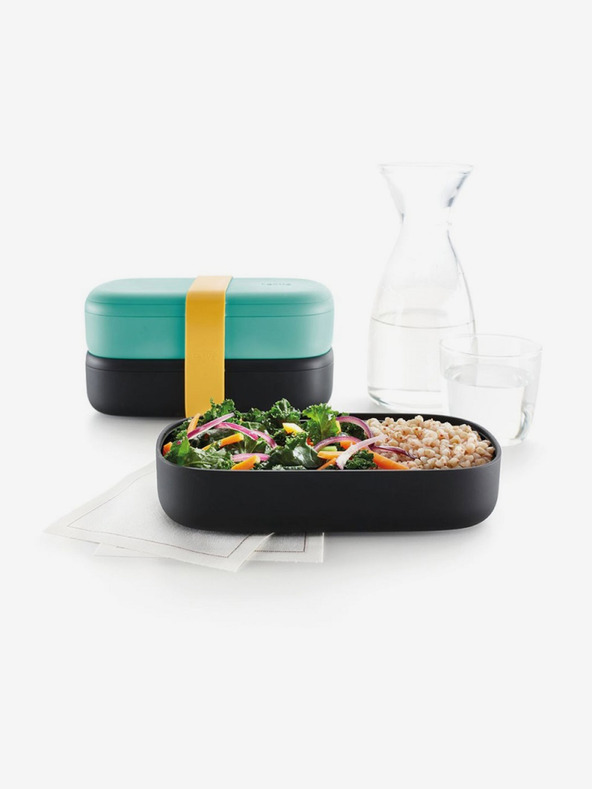 Lékué Crno-tirkizni kutija za ručak Lékué LunchBox To Go (1000 ml)