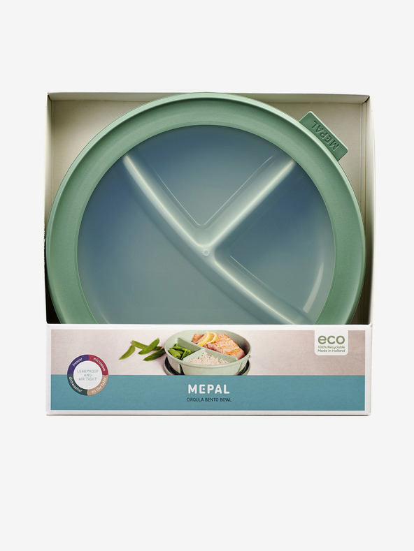 Mepal Svijetlo zelena posuda s tri pregrada Mepal Bento zdjela Cirqula 250+250+500 ml