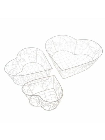 Casa de Engel Metalna košara - srce - set od 3 komada, 0/36