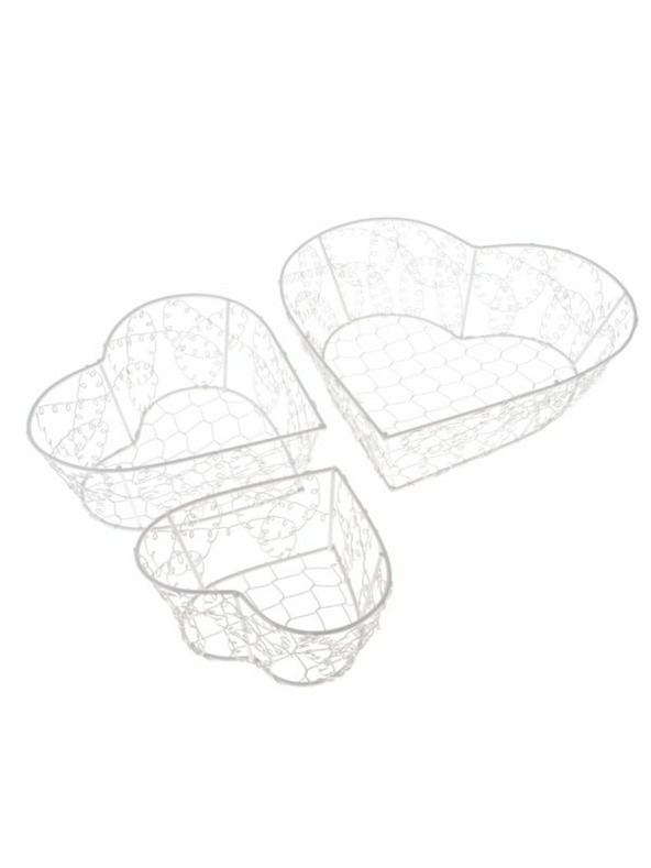 Casa de Engel Metalna košara - srce - set od 3 komada, 0/36