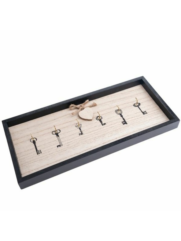 Casa de Engel Drvena vješalica za ključeve, 6 kukica, 2/12