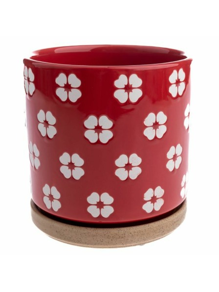 Casa de Engel Keramički lonac s posudom, crveni, 0/12