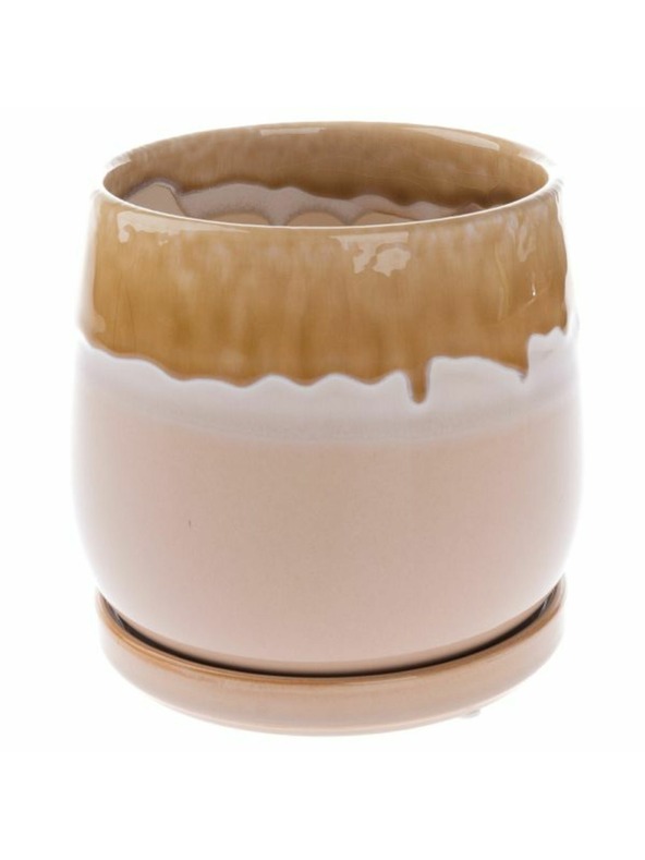 Casa de Engel Keramički lonac s posudom, žuti, 0/24