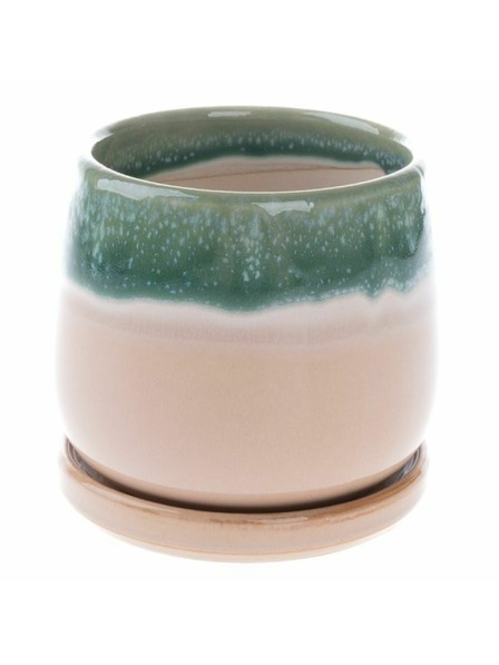 Casa de Engel Keramički lonac s posudom, zeleni, 0/24