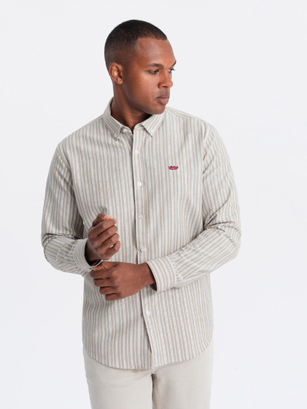 Ombre Clothing Muška pamučna košulja REGULAR FIT s finim prugama Ombre Clothing