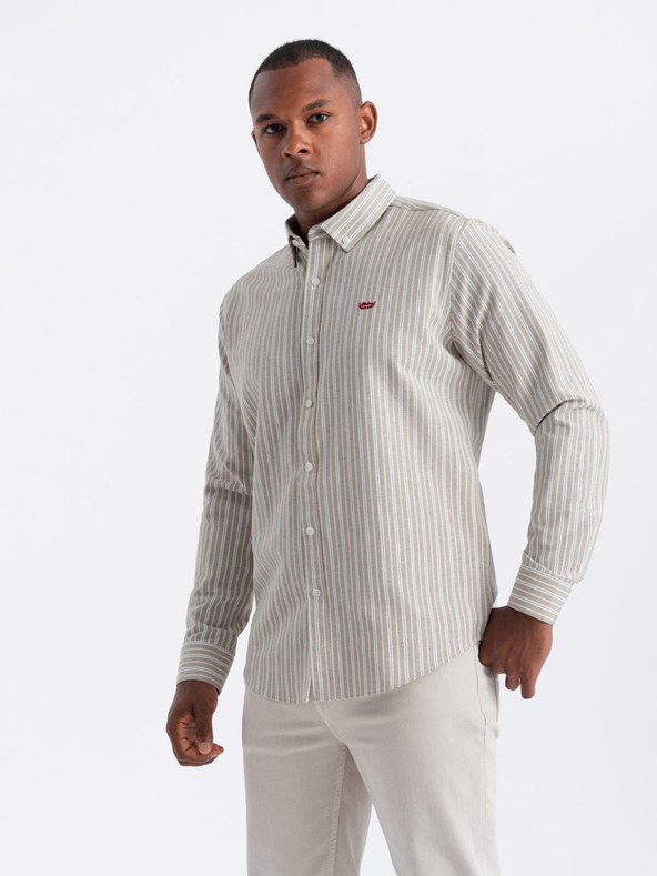 Ombre Clothing Muška pamučna košulja REGULAR FIT s finim prugama Ombre Clothing