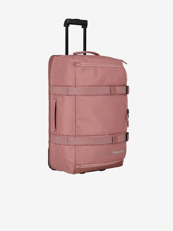 Travelite Ružičasta putna torba Travelite Kick Off Wheeled Duffle L Rosé