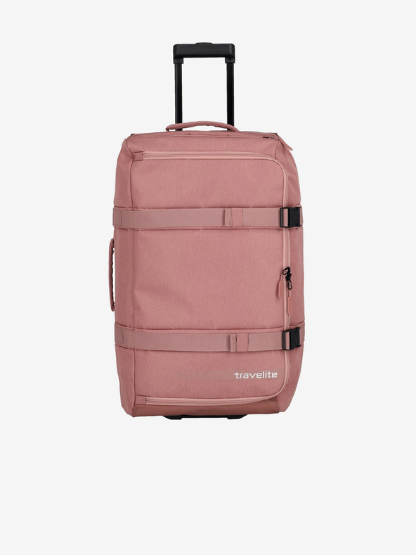Travelite Ružičasta putna torba Travelite Kick Off Wheeled Duffle L Rosé