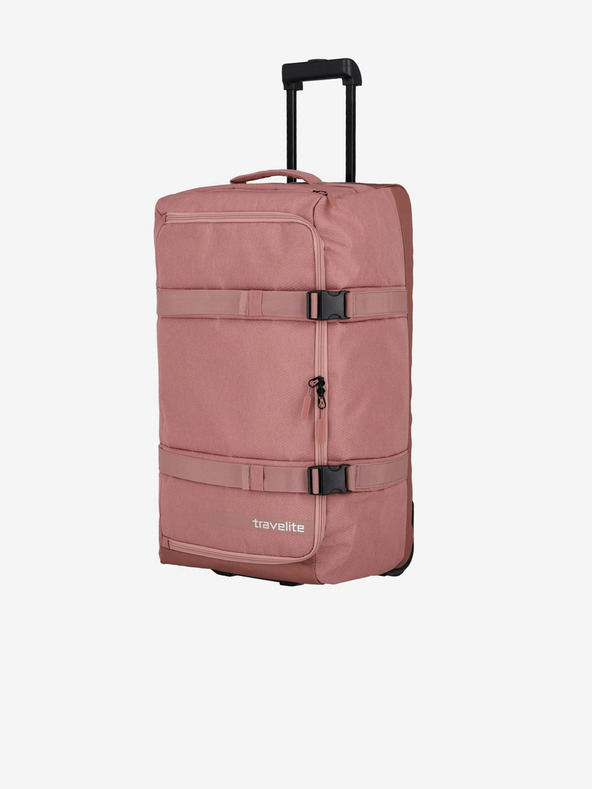 Travelite Ružičasta putna torba Travelite Kick Off Wheeled Duffle L Rosé