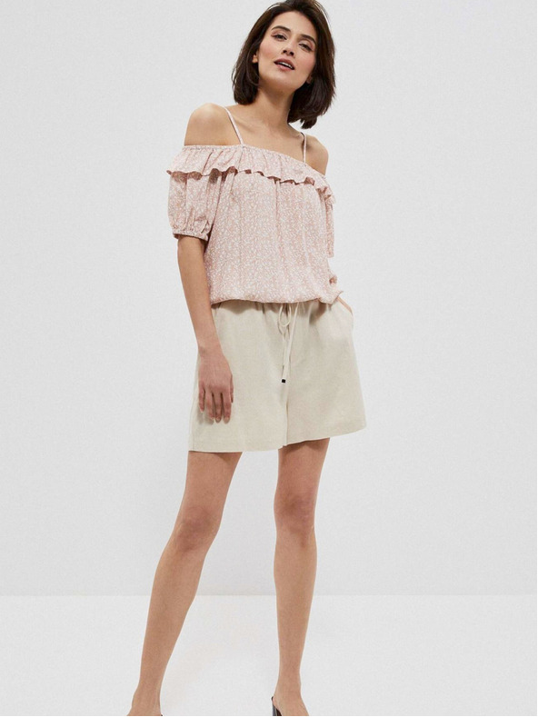 Moodo Moodo svijetlo roza ženska bluza s uzorkom