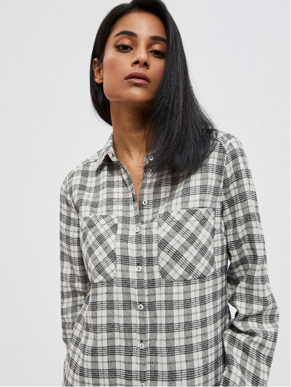 Moodo Crno-bijela Moodo ženska košulja na kockice