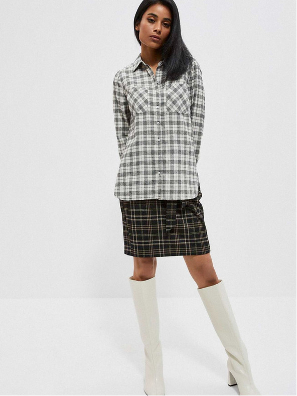 Moodo Crno-bijela Moodo ženska košulja na kockice