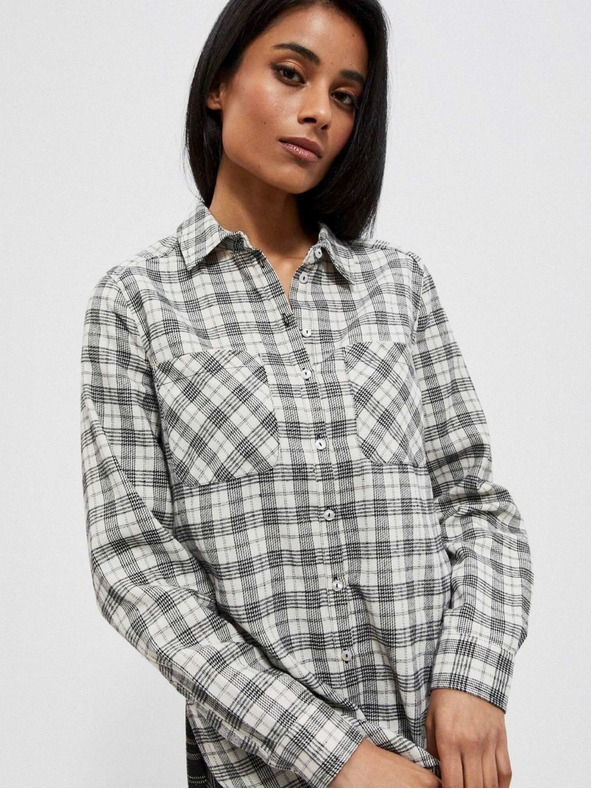 Moodo Crno-bijela Moodo ženska košulja na kockice