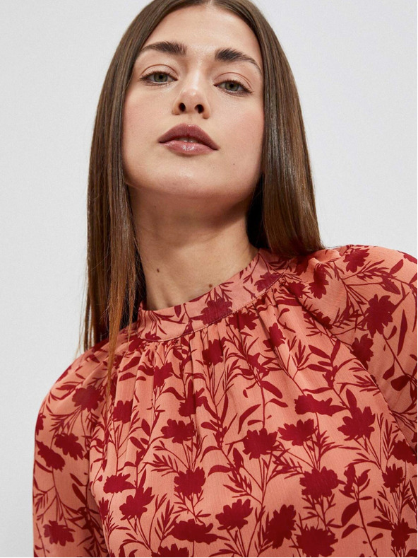 Moodo Moodo vino-narančasta ženska cvjetna bluza