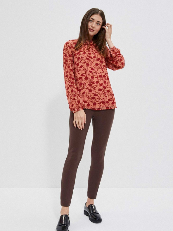Moodo Moodo vino-narančasta ženska cvjetna bluza