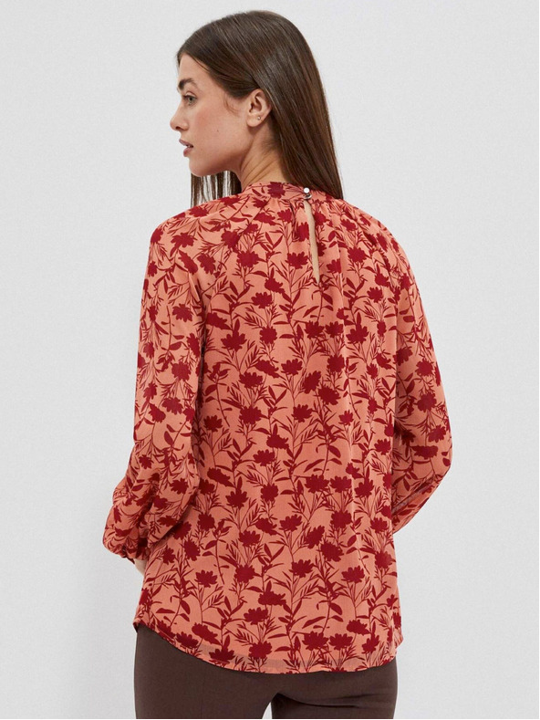 Moodo Moodo vino-narančasta ženska cvjetna bluza