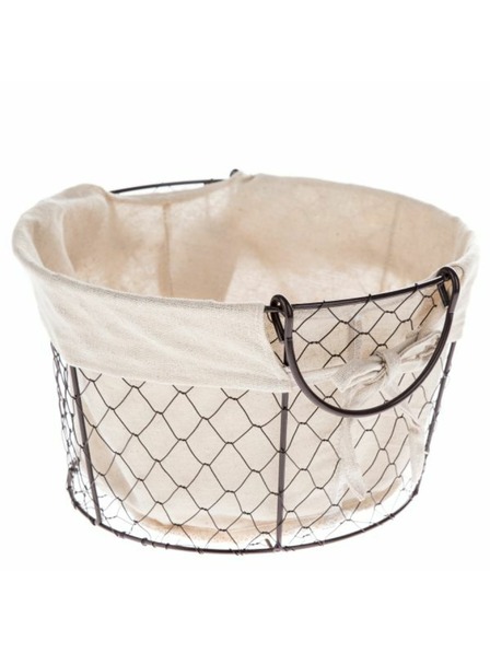 Casa de Engel Metalna košara s tkaninom, 0/24