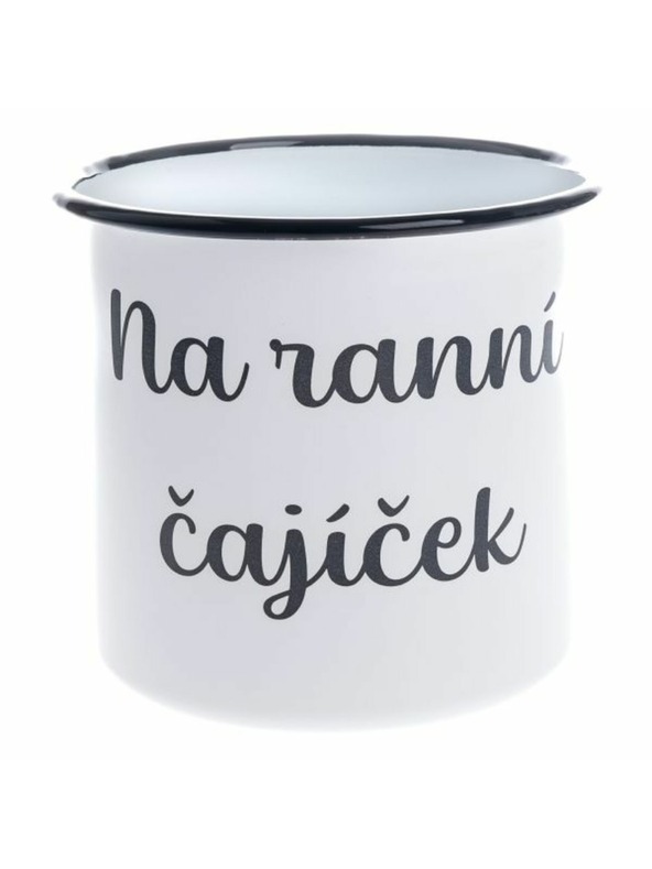 Casa de Engel Emajlirani dekorativni šalica "Za jutarnji čaj", 1000ml, 0/36