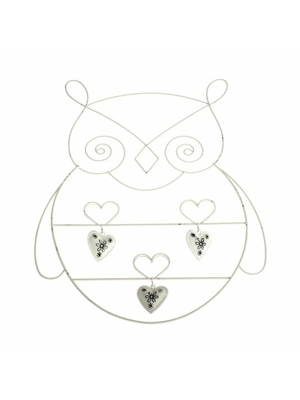 Casa de Engel Metalni zidni stalak za fotografije - sova, 12/24