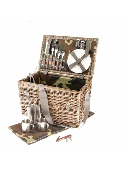 Casa de Engel Pletena košara za piknik za 2 osobe, 0/2